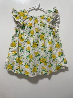 Sweet Magnolia Yellow Floral Baby Girl Tunic top